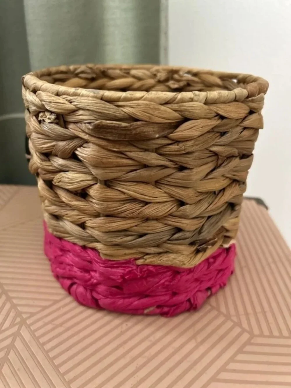 Thirty-one hyacinth basket chalkboard label